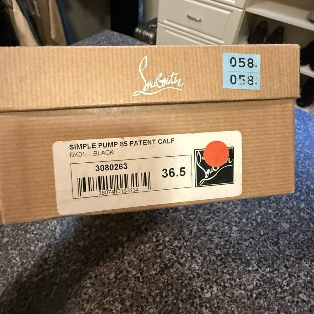 Christian Louboutin Simple Pump Black Leather Heels Box Dust Ba - Picture 5 of 10